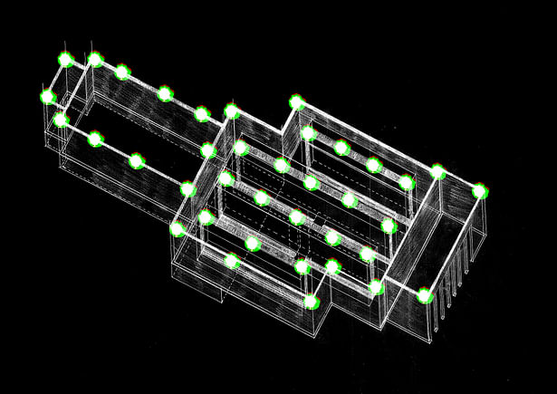 Diagram of explosive charges on old Jailhouse