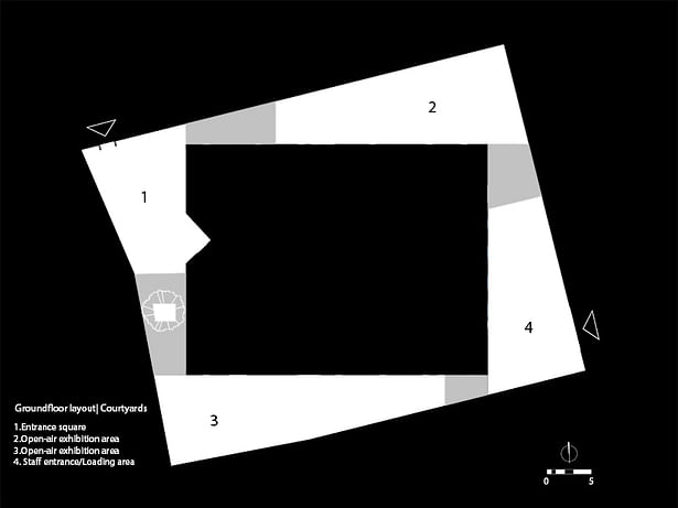 Ground floor. 'Courtyards'