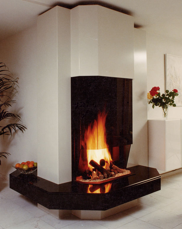 Bloch Design corner fireplace