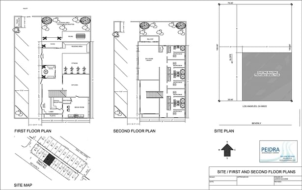 Site, Floor & Second Floor Plan