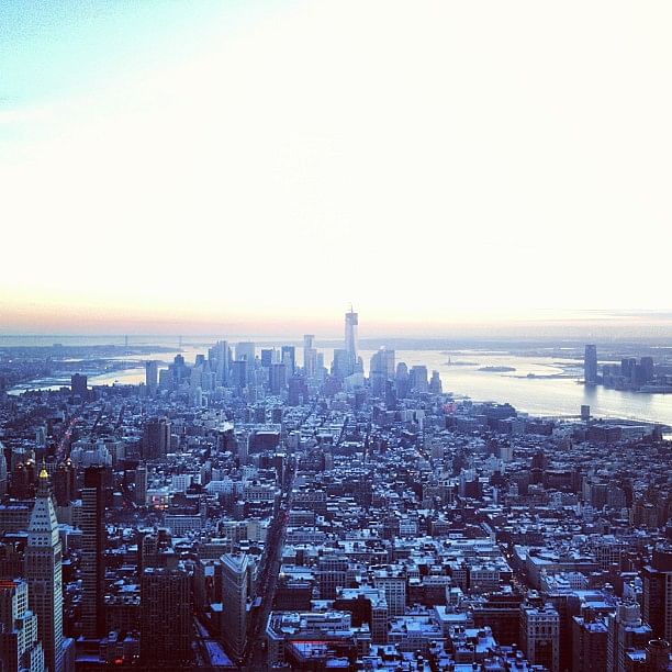 Frozen Manhattan from Empire State Building, New York City, New York, 2013