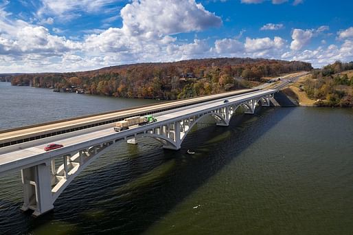 Special Award: Sustainable Design and Transportation Award: Best Rehabilitated Bridge - Swift Island Historic Arch Bridge Rehabilitation and Widening. Engineer of Record: AECOM, General Contractor: PCL. Image courtesy of PCI. 