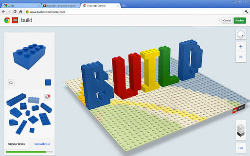 LEGO® and Google Chrome's "Build with Chrome". Image via Google Chrome web store.