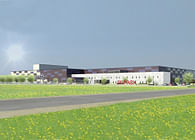 Printing factory and warehouse with the office building in Marupe, Latvia