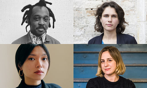 The 2022 Wheelwright Prize finalists (clockwise from top left): Curry J. Hackett, Summer Islam, Marina Otero, and Feifei Zhou. Images courtesy of Harvard GSD.