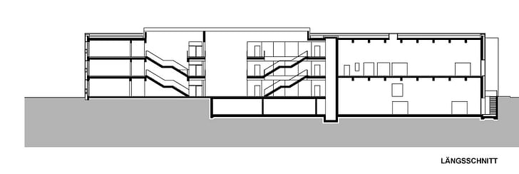 Longitudinal section (Image: KIRSCH Architecture)