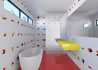 Vibrant bathroom