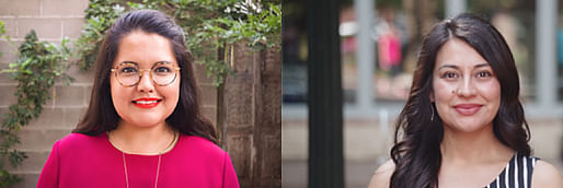 Left: Edna Ledesma, Race and Gender in the Built Environment Fellow. Right: Miriam Solis, Assistant Professor Designate. Image via UTSOA.