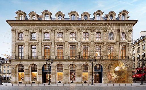 Façade of the new Louis Vuitton store on Place Vendôme. © Louis Vuitton. Photography: Stéphane Muratet