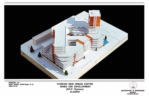 National Architecture Contest Project :Social & Cultural Center Tlemcen (Algeria - 1986)