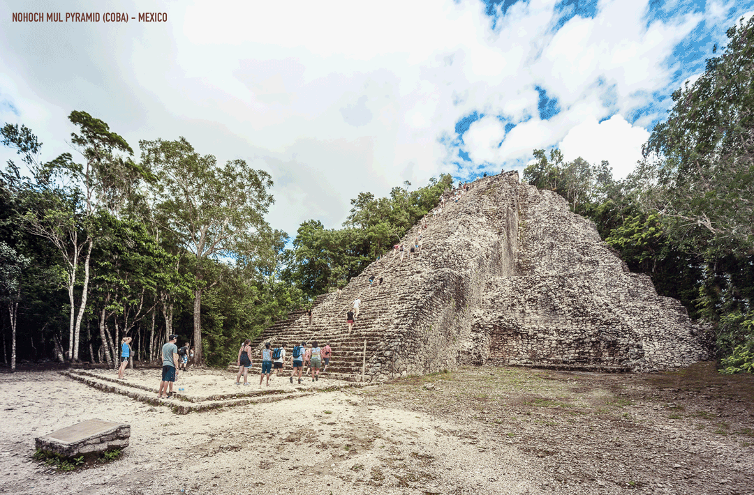 Nohoch Mul Pyramid (Coba), located in Quintana Roo, Mexico.