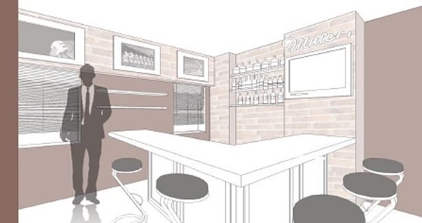 Home Sports Bar SketchUp Render