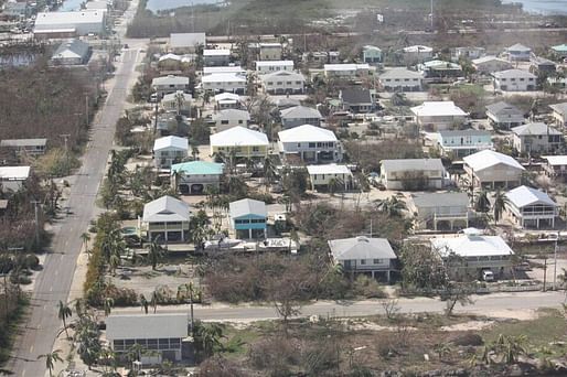 An aerial view of the Port Pine Heights neighborhood on Big Pine Key, which was damaged during Hurricane Irma. Courtesy Anthony Cheston