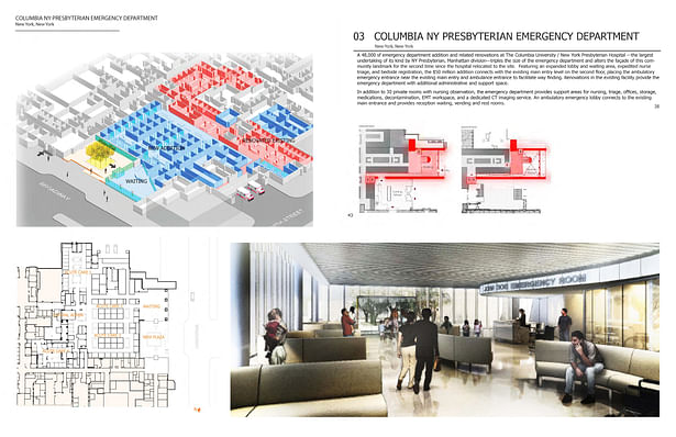 Columbia New York Presbyterian Hospital - Emergency Department 48,000 sf emergency department addition and related renovations to the Columbia Univeristy / New York Presbyterian Hospital. New York, NY. Rdrury - Project team / Design Team at Cannon Design