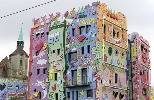 The 'Happy Rizzi Haus' in the German city of Braunschweig was designed by American artist James Rizzi in the late 1990s. 'I feel sorry for the people who work there or have to look at it every day,' says Fröbe.