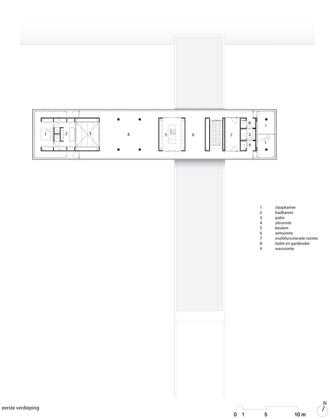 Floor plan, first floor. Image courtesy of Paul de Ruiter Architects