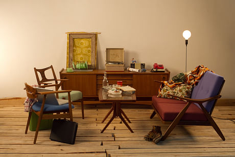 Setting scene for furniture catalog