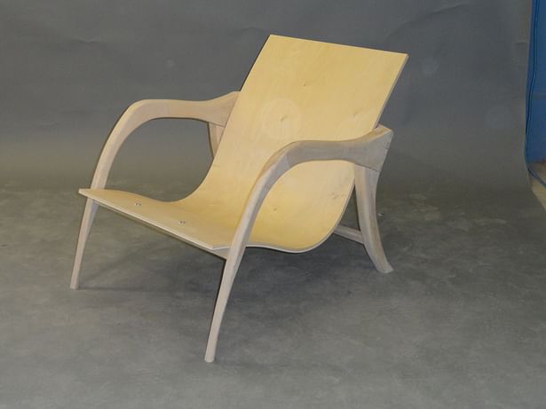 Loungechair without upholstery
