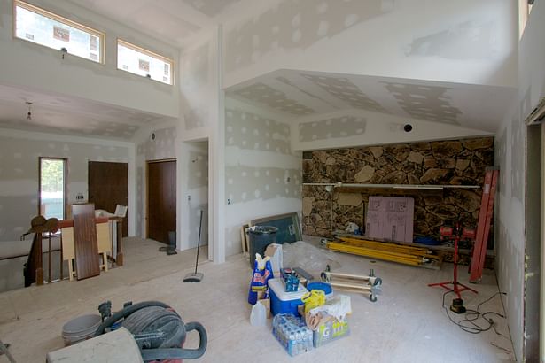 Great Room during construction