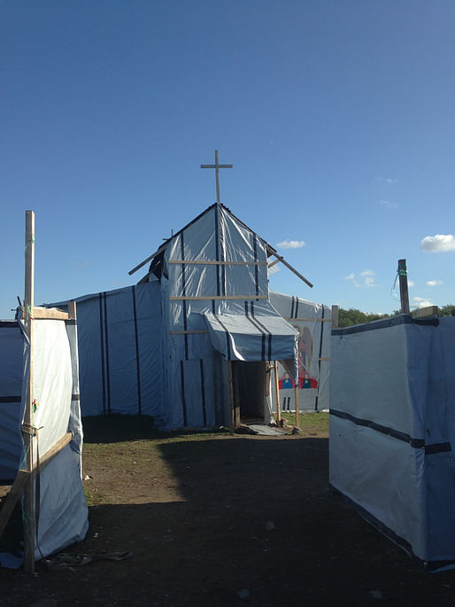 A church in the Calais camp. Photo: Global Justice Now via flickr