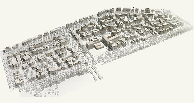 Model of West 8's winning Freiham Nord proposal. © West 8 urban design & landscape architecture
