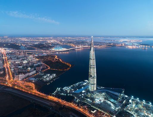 Lakhta Center in St. Petersburg, Russia, designed by RMJM. Photo: Victor Sukhorukov