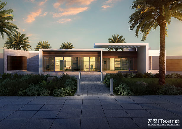 3d rendering-villa