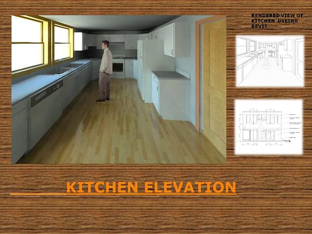 Rendered kitchen elevation