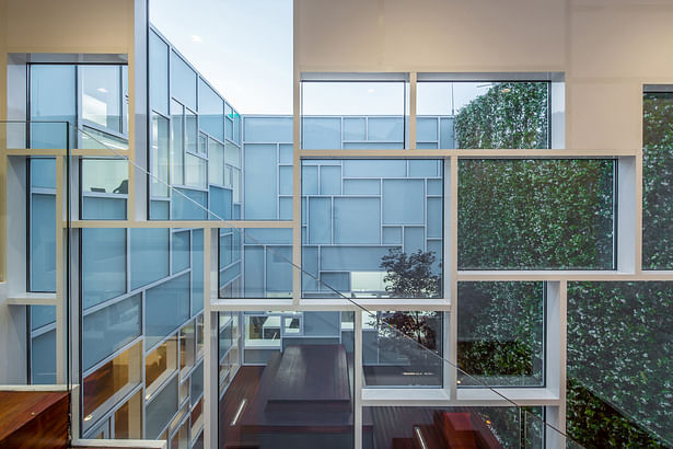 couryard viewed from permanent exhibition floor