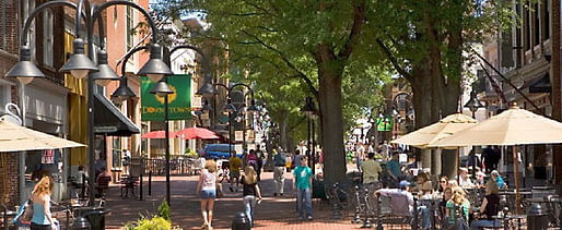 Charlottesville's downtown mall. Image: University of Virginia