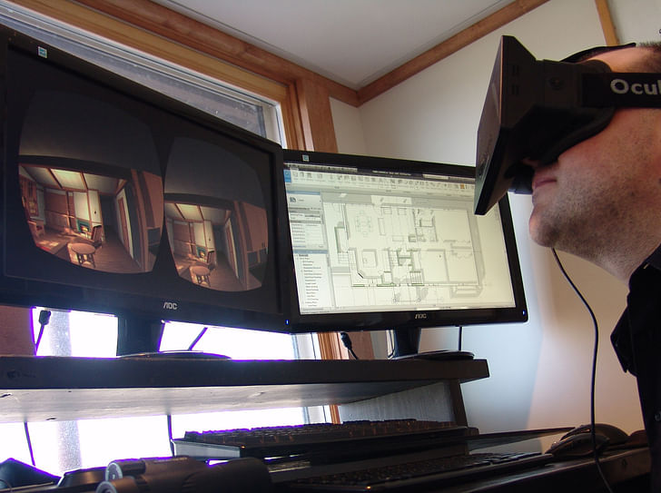 Architect working with Oculus Rift, via archvirtual.com.