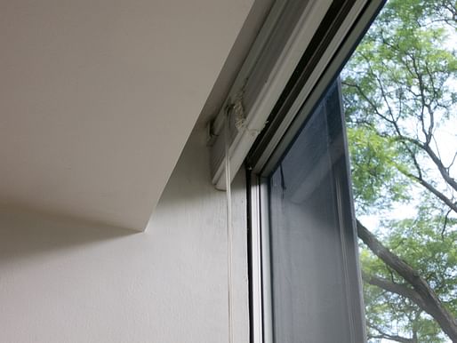 Soffit detail (with old blinds)