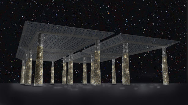 A UAP pavilion design I rendered.