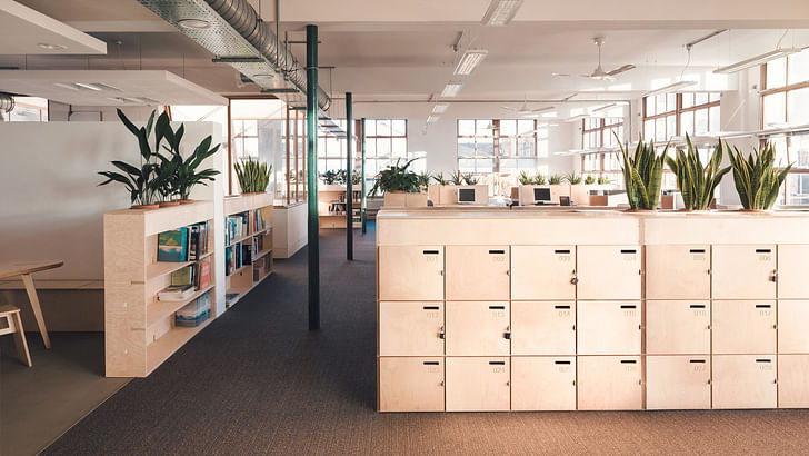 The Greenpeace office features Opendesk furniture, like this storage locker. Images courtesy Opendesk.