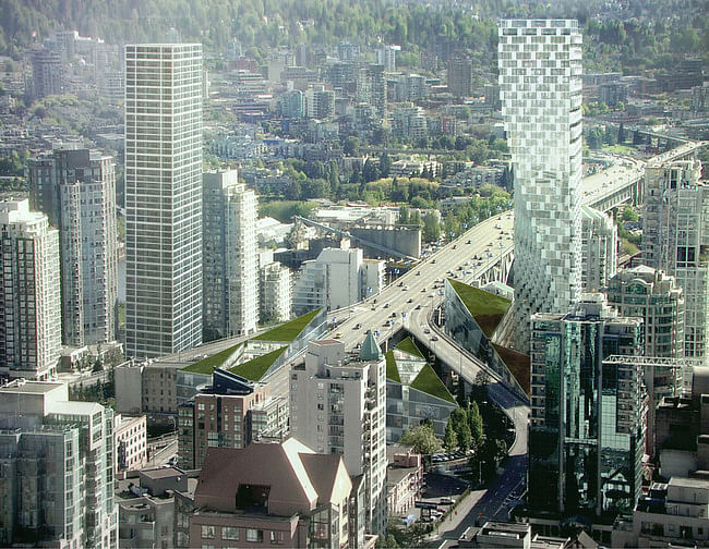 the proposed Beach and Howe Tower in Vancouver by BIG
