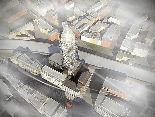 More views of the rejected design. (Image via architectsjournal.co.uk)