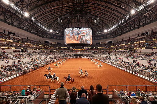 Winner of the National Award in the "Greater than $200 Million" category: Dickies Arena in Fort Worth, TX. Architects: HKS, Inc., Dallas, TX; David M. Schwarz, Washington D.C.; Hahnfeld Hoffer Stanford, Fort Worth, TX. Photo: Steve Hall.