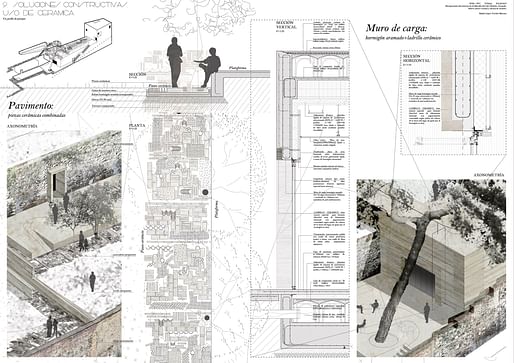 Final Degree Project - 1st place: “A Landscape Garden: restoration of the area around the Zirí Wall in the El Albaicín district of Granada. A new Residents’ Centre and Tourist Information Office” by Rafael López-Toribio Moreno, a student at the Granada School of Architecture. Image...
