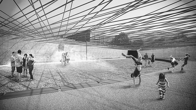 'Weaving the Courtyard,' the winning YAP 2016 proposal. Escobedo Soliz Studio.