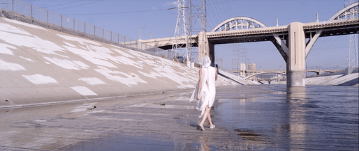 A screenshot from '6,' an experimental documentary about the Sixth Street Viaduct spanning the LA River. Credit: Gharnasi