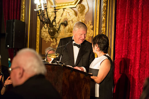 2015 President's Medal recipient Henry N. Cobb with Architectural League President Billie Tsien. Photo: Fran Parente.