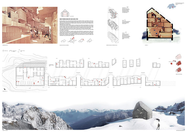 Honorable Mention: One room mountain shelter, Tobias Kusian
