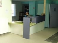 Reception Desk - Furniture Design, Healthcare Center 'Les Ecureuils' / Architect: Monique Barge - Paris