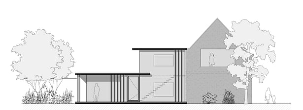 Design for a comtemporary extension to a traditional house - under construction