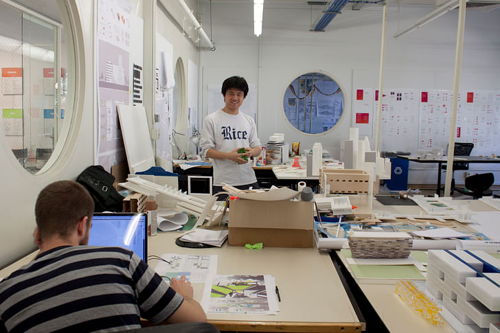 Grant Alford's seniors work in their studio, Fall 2013.