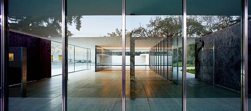 Related on Archinect: 'Re-enactment' 2018 exhibition at the Barcelona Pavilion. Photo by Pepo Segura/Courtesy of Fundació Mies van der Rohe. 