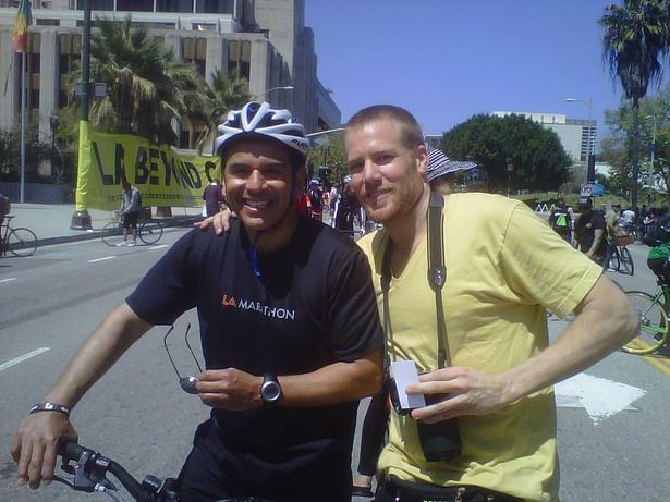 LA Mayor Antonio Villaraigosa & Me @Ciclavia 04/10/11