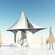 rendering of Minimal Surface Pavilion via deli