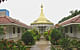 The pagoda and flanking Dhamma Halls