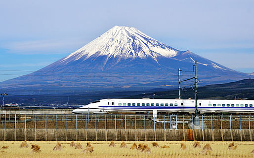 A bullet train passing Mt. Fuji in Japan. Credit: Fotolia/AP via the Telegraph